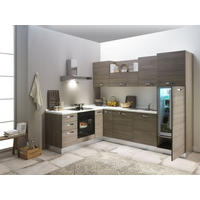ECKKÜCHE  - Eiche grau/Magnolie, MODERN, Holzwerkstoff (195/270cm) - MID.YOU