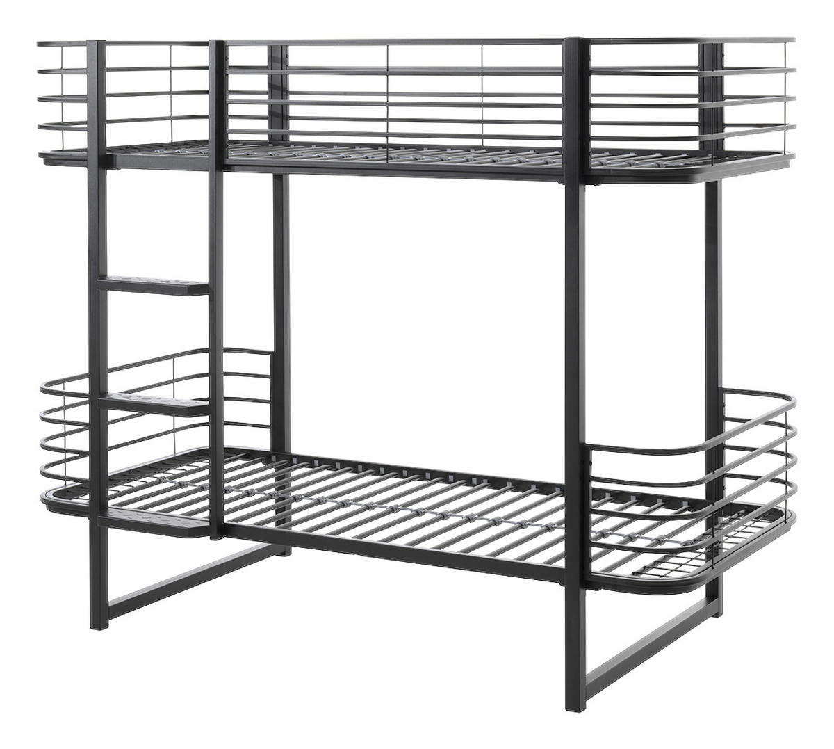 ETAGENBETT - Schwarz, KONVENTIONELL, Metall (90/200cm) - MID.YOU