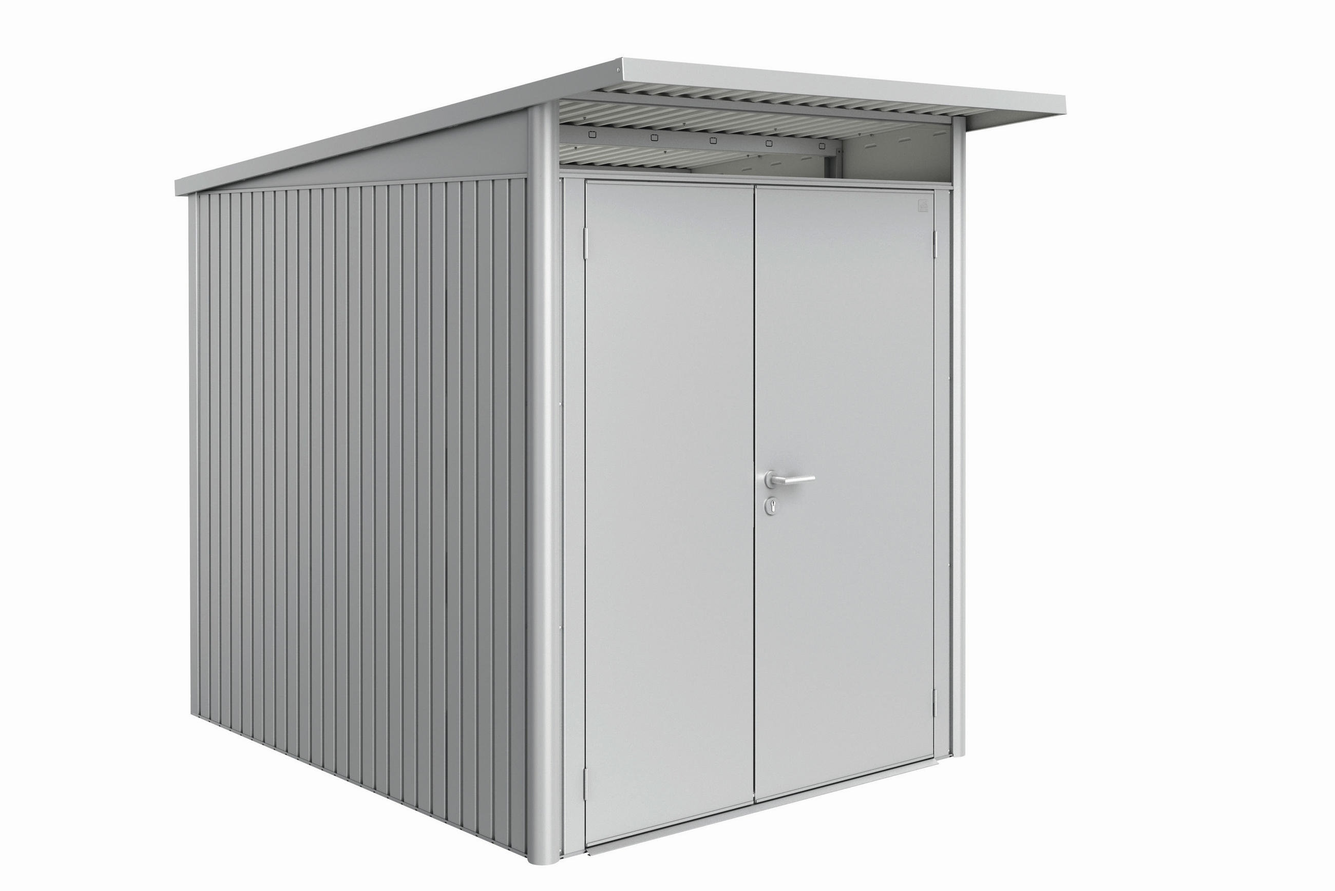 GERÄTEHAUS 180/218/260 cm  - Silberfarben, Design, Metall (180/218/260cm) - Biohort