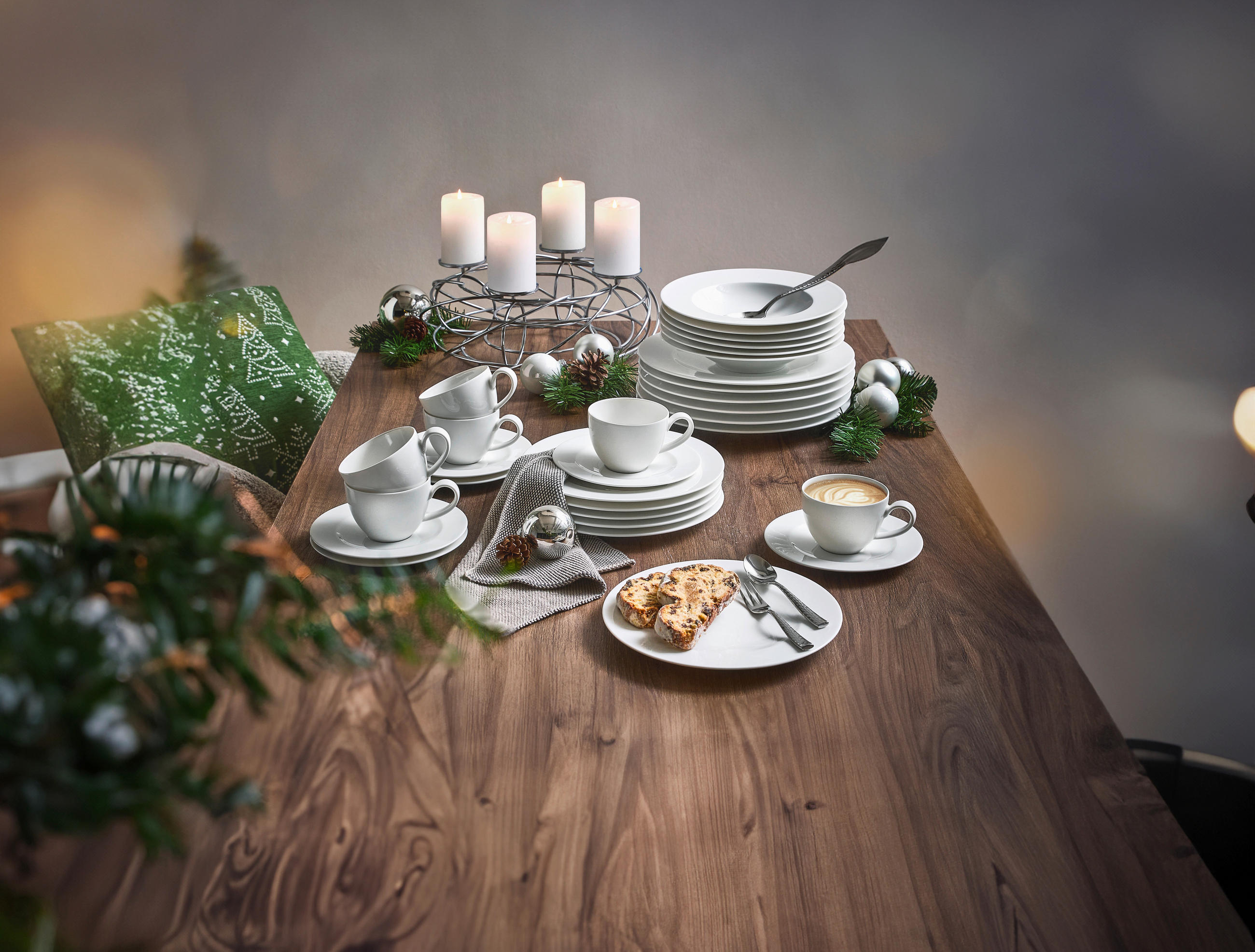KROŽNIK ZA ZAJTRK Zoe Fine Diamond keramika 23 cm - bela, Design, keramika (23cm) - Seltmann Weiden