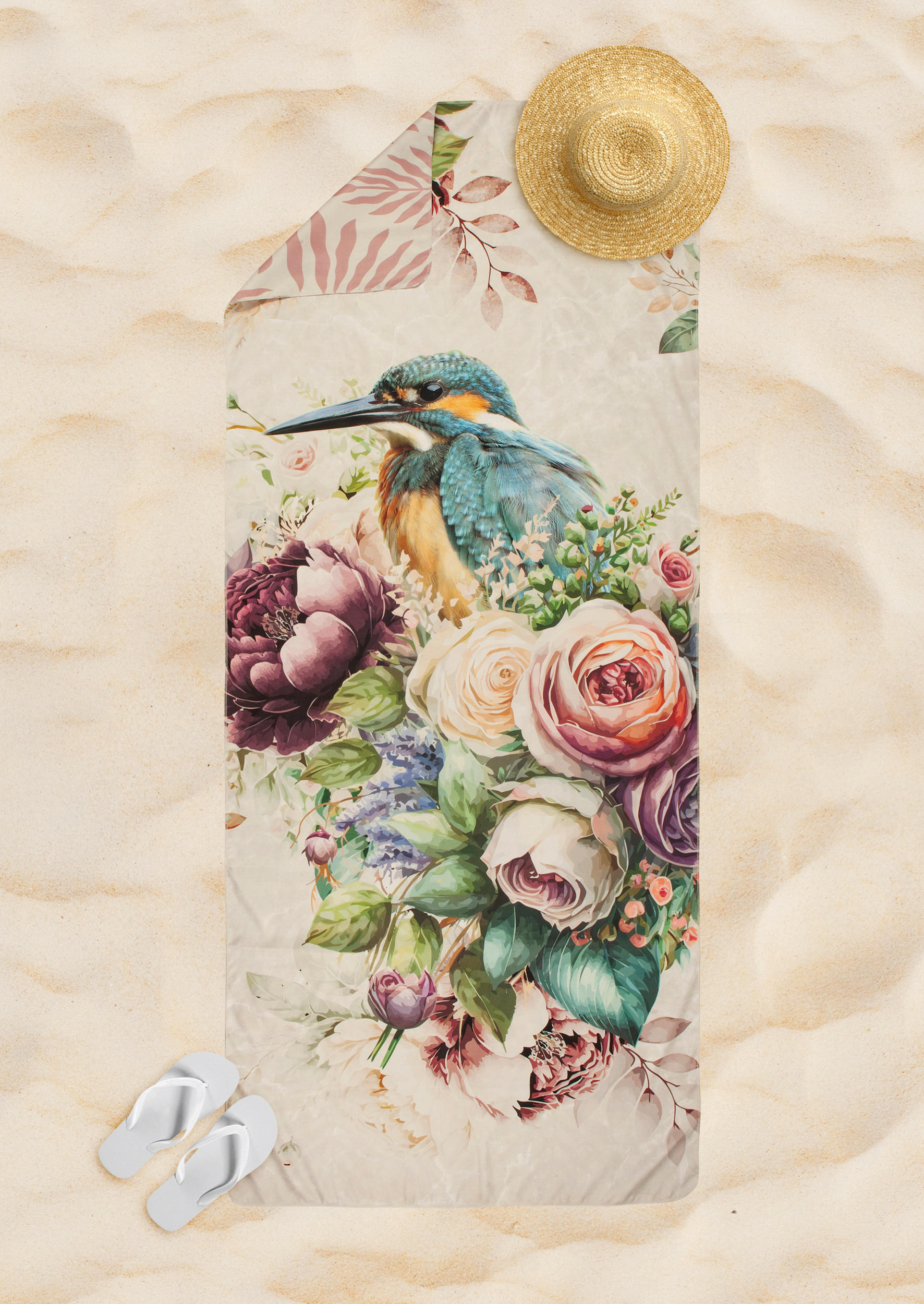 SPORTHANDTUCH 75/180 cm Descanso Multicolor, Sandfarben, Beige  - Sandfarben/Beige, Design, Textil (75/180cm)