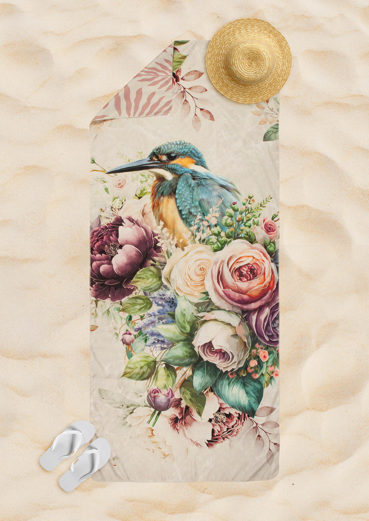 SPORTHANDTUCH 75/180 cm Descanso Multicolor, Sandfarben, Beige  - Sandfarben/Beige, Design, Textil (75/180cm)