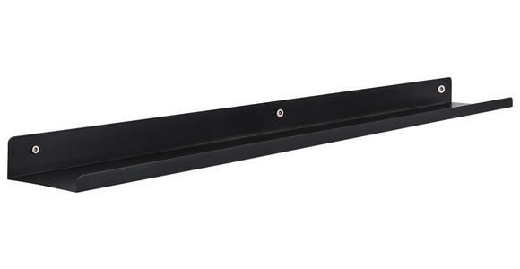 WANDBOARD in 80/4/10 cm Schwarz  - Schwarz, Basics, Metall (80/4/10cm) - Xora