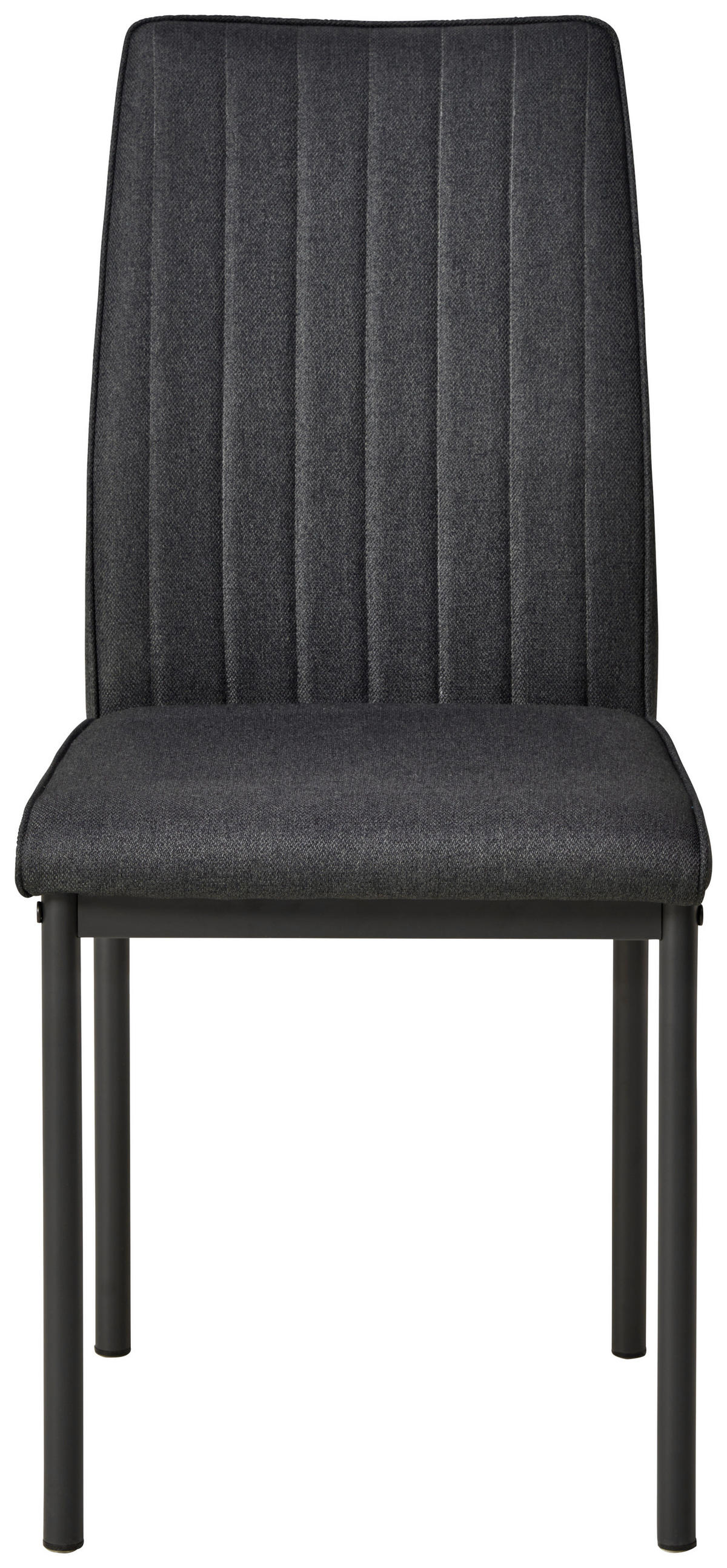 STUHL  in Eisen Mikrofaser Metall, Textil  - Dunkelgrau/Grau, LIFESTYLE, Textil/Metall (44/91/58cm) - Livetastic