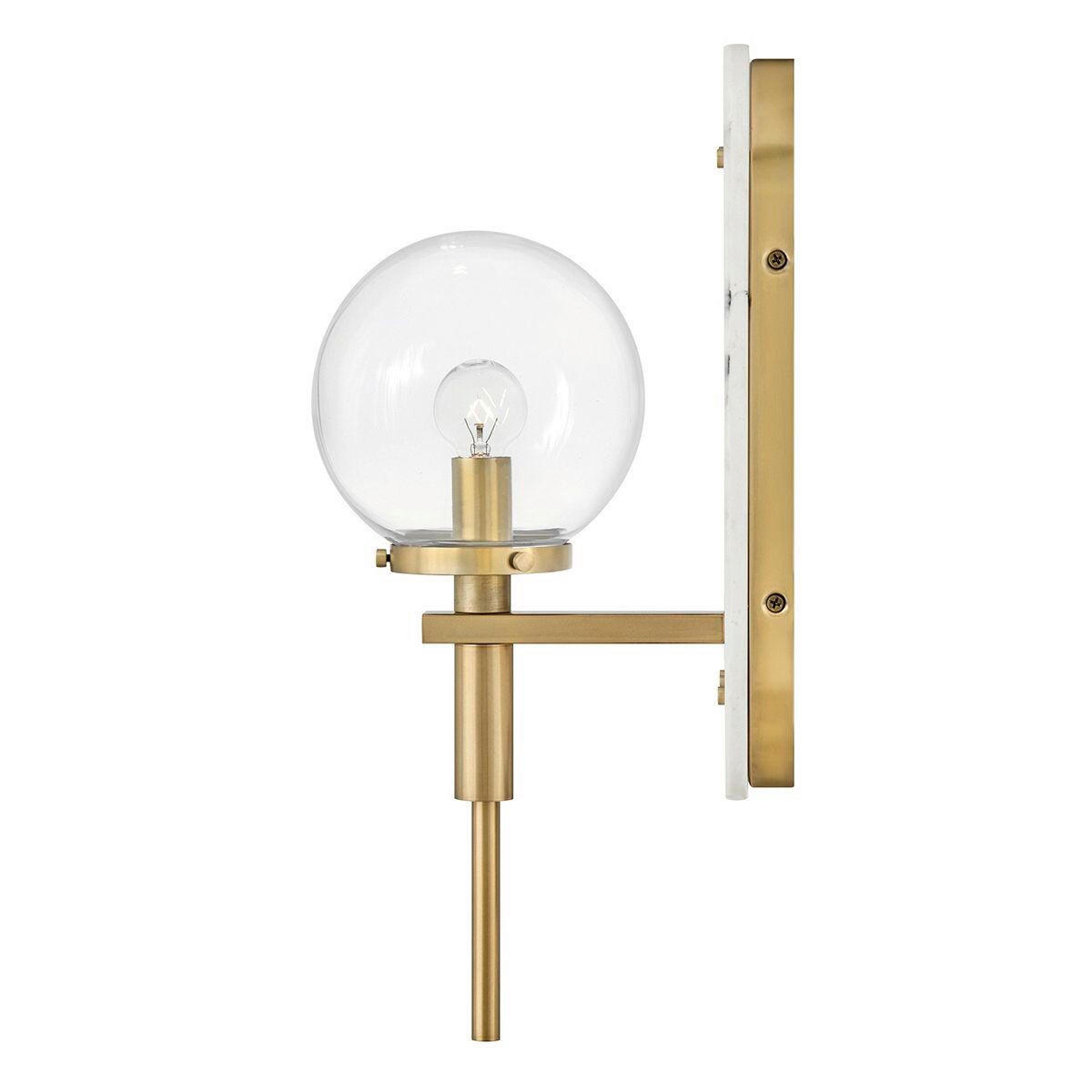 WANDLEUCHTE Gilda  41,4/22/20,3 cm  - Messingfarben, KONVENTIONELL, Glas/Metall (41,4/22/20,3cm) - Elstead Lighting