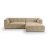 ECKSOFA TENSO Beige Flachgewebe  - Beige/Schwarz, Basics, Kunststoff/Textil (292/161cm) - MID.YOU