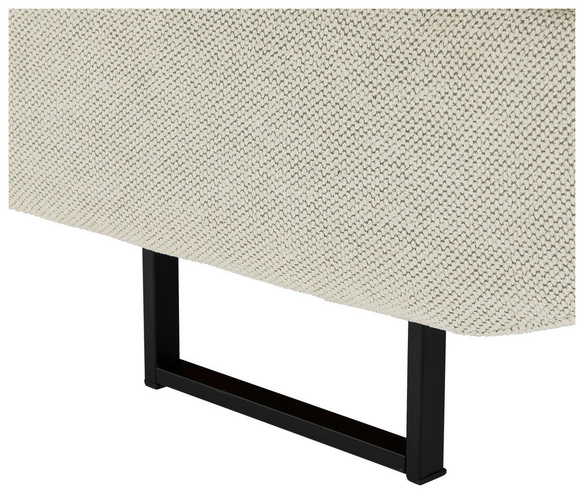ECKSOFA in Webstoff Beige  - Beige/Schwarz, Design, Textil/Metall (280/235cm) - Hom`in
