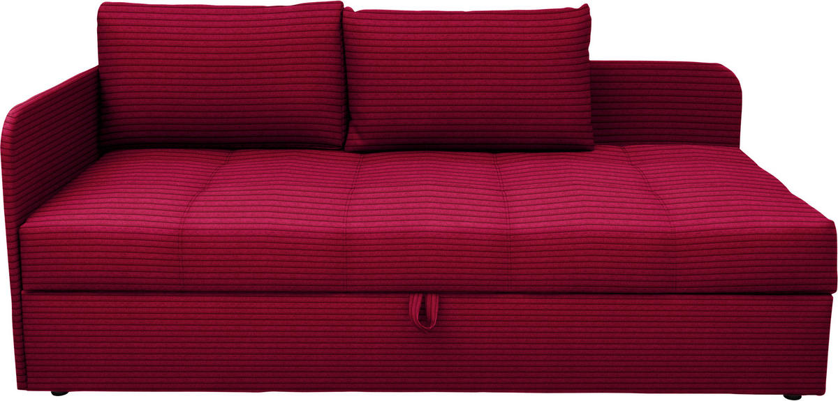 LIEGE  in Cord Rot  - Rot/Schwarz, Basics, Kunststoff/Textil (95/90/205cm) - Xora