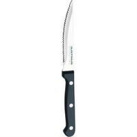 STEAKVÁGÓ KÉS - nemesacélszínű/fekete, Konventionell, műanyag/fém (11cm) - Boxxx
