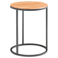 BEISTELLTISCH Holz, Metall 39/39/51 cm  - Eichefarben/Schwarz, Design, Holz/Metall (39/39/51cm) - Johann Jakob