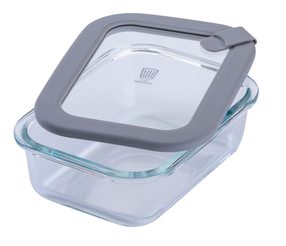 VORRATSDOSE Chefkoch 640 L  - Transparent/Hellgrau, Basics, Glas (640ml) - Chefkoch+Fackelmann