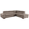 ECKSOFA Flachgewebe Braun  - Braun, Konventionell, Holz/Textil (272/226cm) - Sit & More