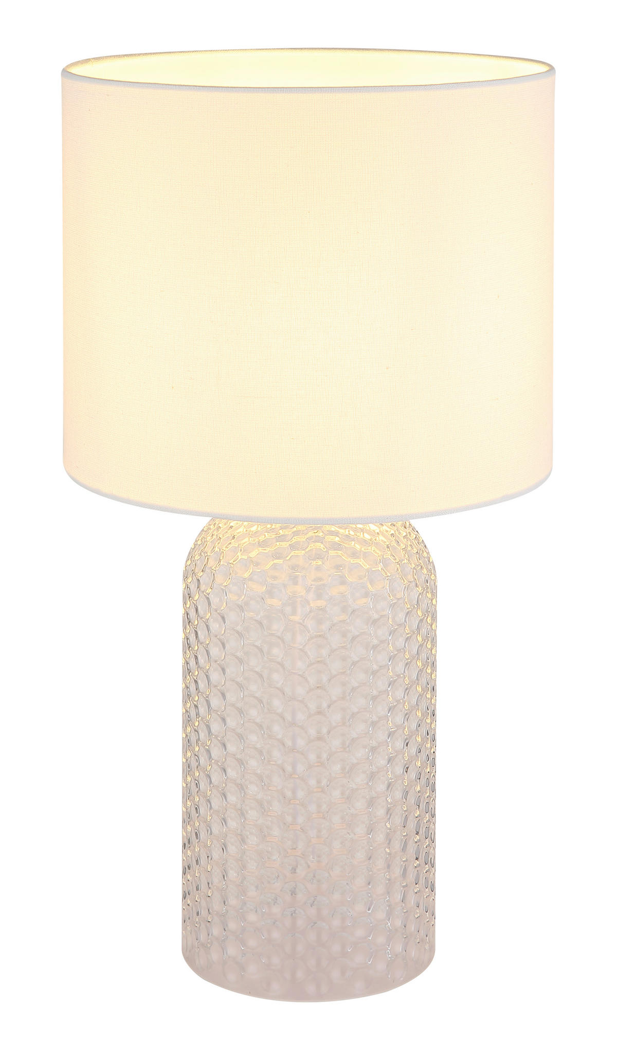 BORDSLAMPA SOFIA 26,5/50 cm   - vit, Basics, glas/textil (26,5/50cm) - Globo