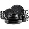 KOMBISERVICE Filippa 16-teilig  - Schwarz, Trend, Keramik - Mäser