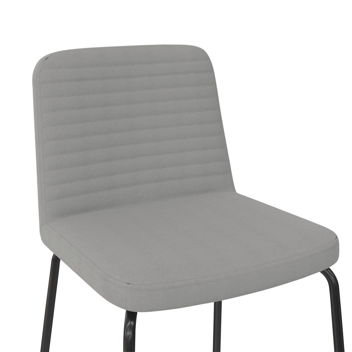 BARHOCKER in Metall, Textil Grau  - Schwarz/Grau, Basics, Textil/Metall (52/88/47cm) - MID.YOU