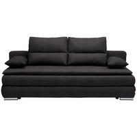 SCHLAFSOFA  in Webstoff Anthrazit  - Anthrazit/Silberfarben, KONVENTIONELL, Kunststoff/Textil (207/94/90cm) - Venda