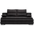 SCHLAFSOFA  in Webstoff Anthrazit  - Anthrazit/Silberfarben, KONVENTIONELL, Kunststoff/Textil (207/94/90cm) - Venda