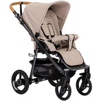KINDERWAGEN Lux Evo  - Sandfarben/Anthrazit, Basics, Textil/Metall (64/110/100cm) - Naturkind