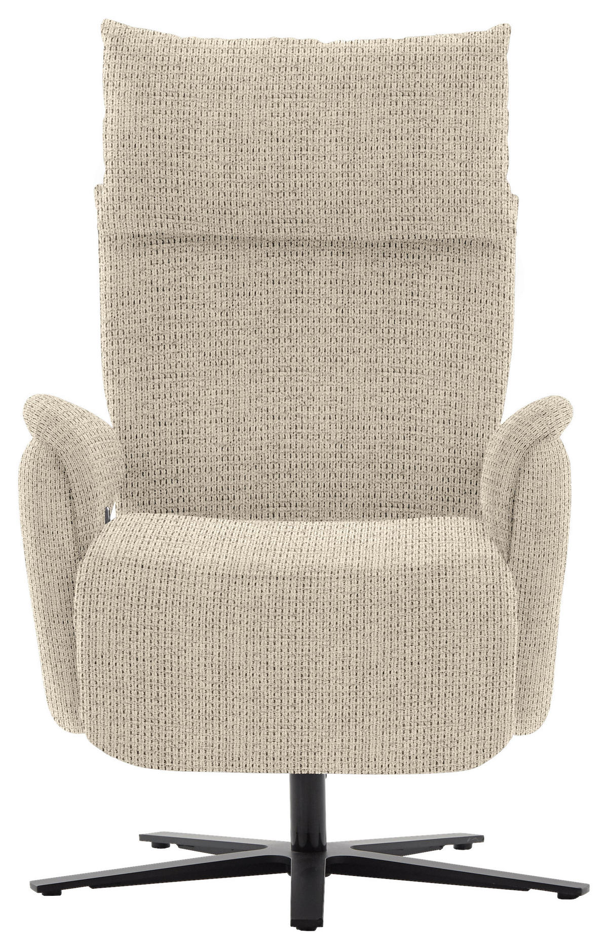 FERNSEHSESSEL in Struktur Beige  - Beige/Schwarz, MODERN, Textil/Metall (73/113-117/85cm) - Cantus