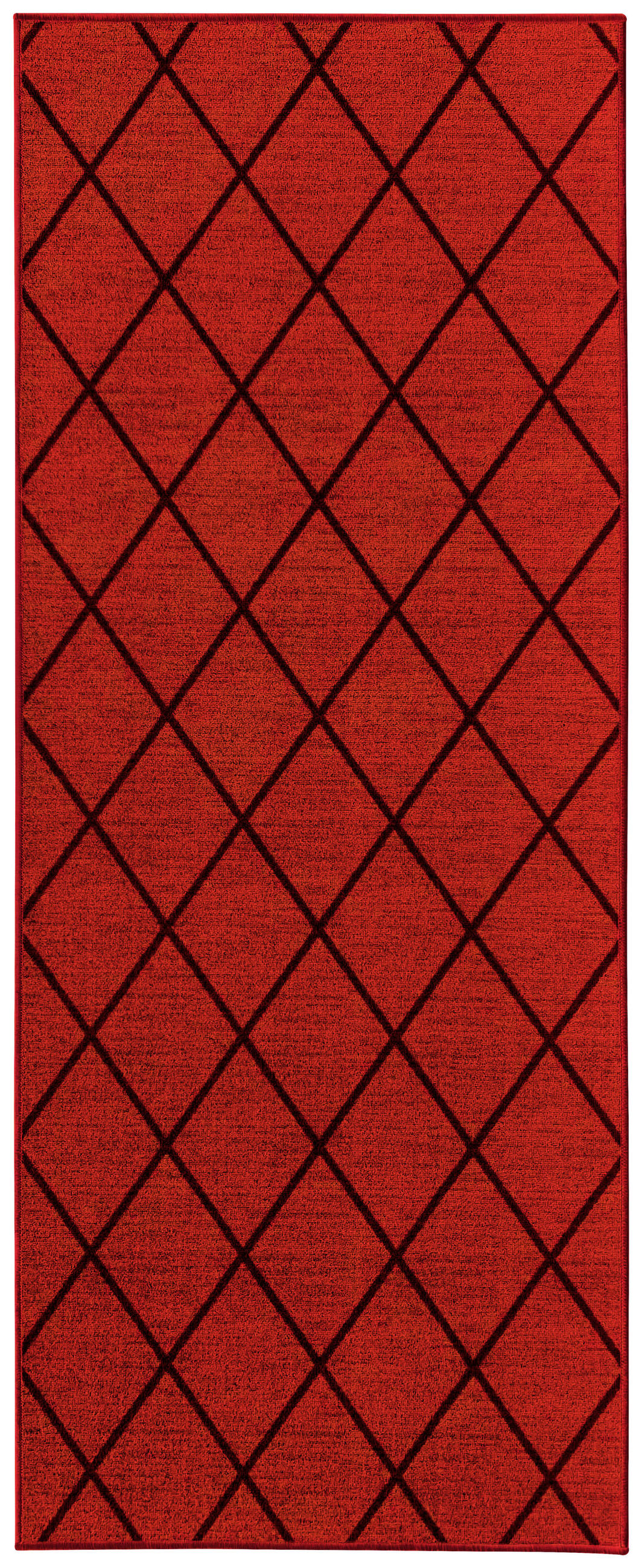 WEBTEPPICH  Wohnzimmer 80/150 cm Cosenza Rot, Schwarz rechteckig  - Rot/Schwarz, Design, Kunststoff/Textil (80/150cm) - Floordirekt