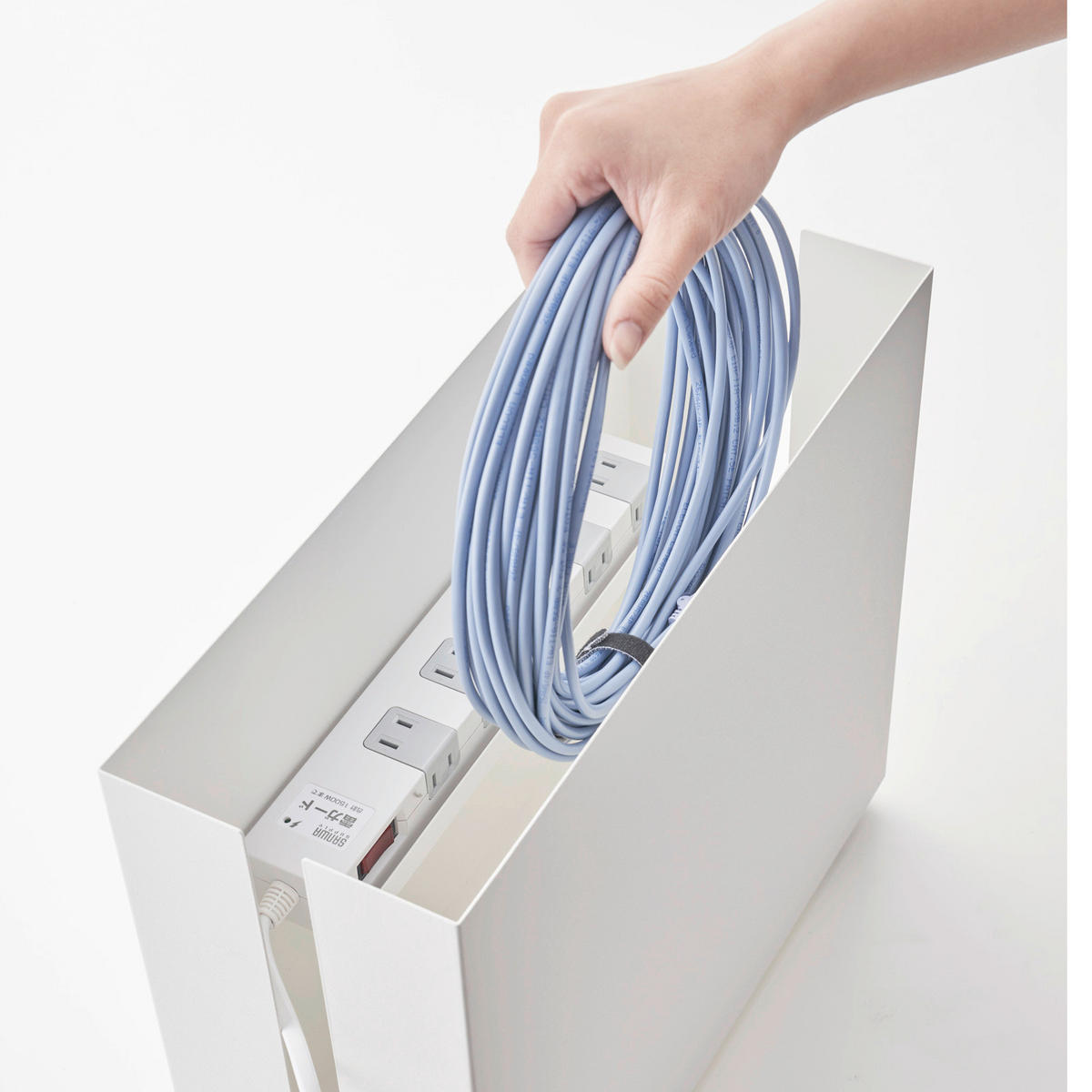 AUFBEWAHRUNGSBOX 15/40/34.5 cm  - Weiss, Basics, Metall (15/40/34.5cm)