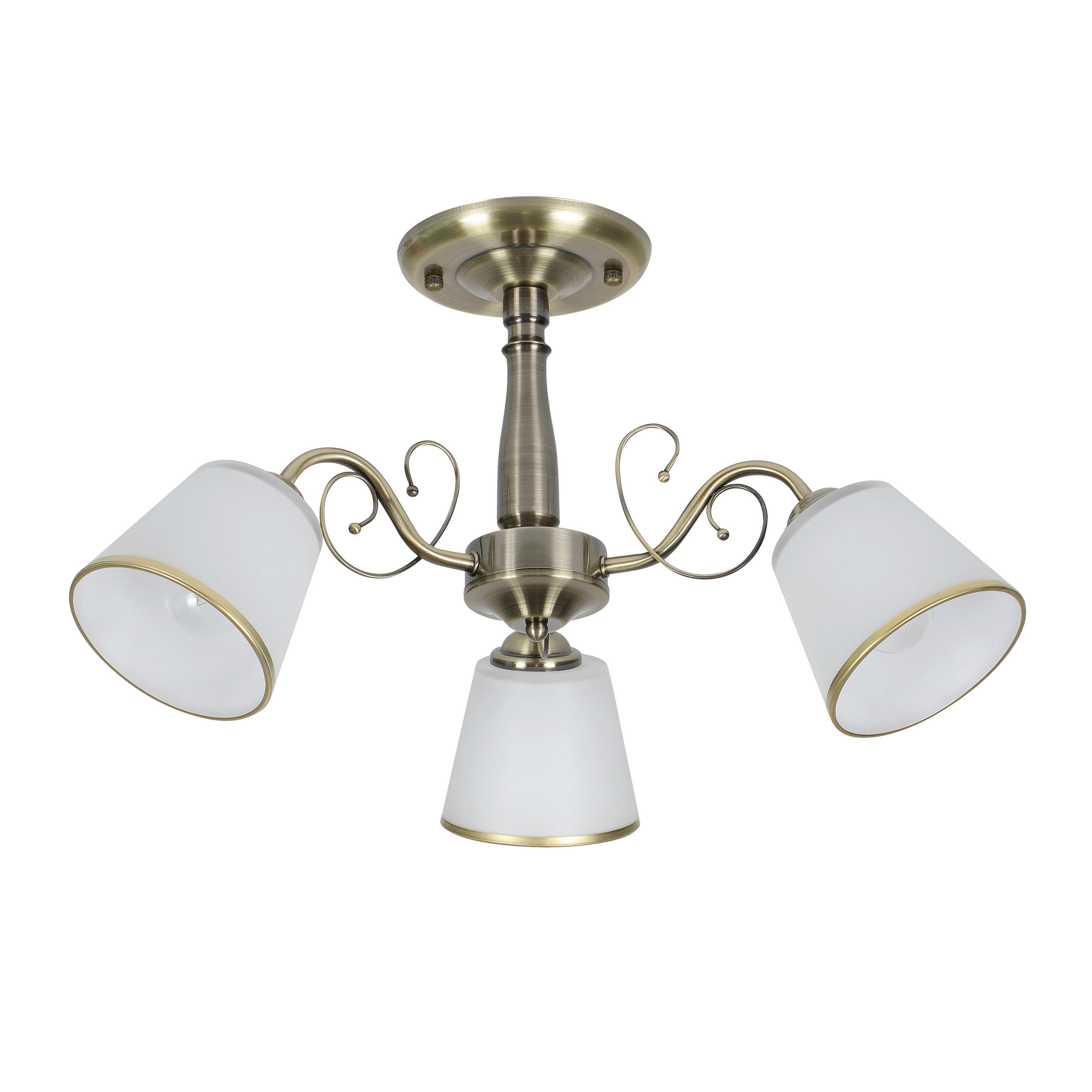 TAKLAMPA Losanna 54/54/30 cm  - vit/bronsfärgad, Klassisk, metall (54/54/30cm)
