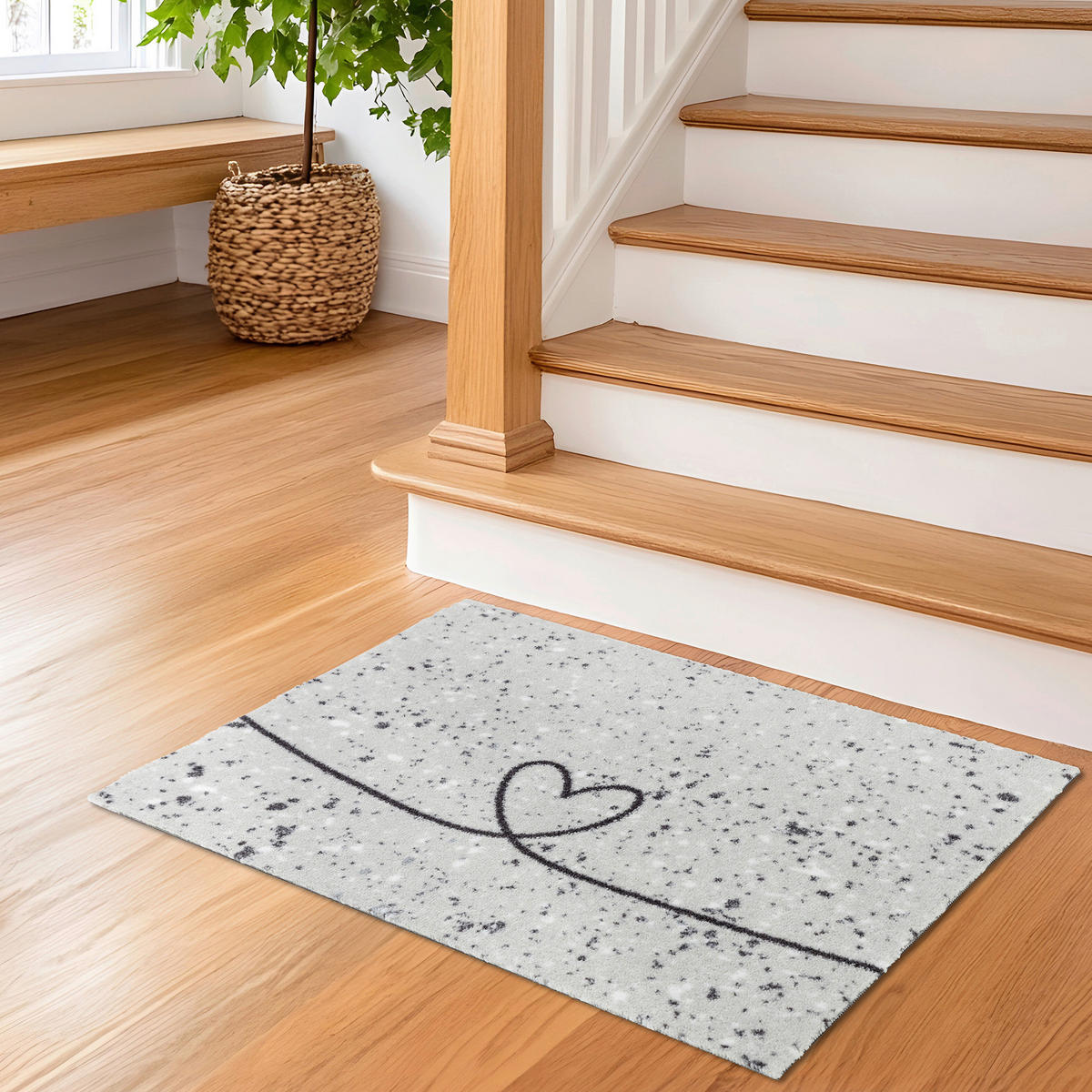 FUßMATTE  50/70 cm  Hellgrau  - Hellgrau, Basics, Kunststoff/Textil (50/70cm) - Esposa