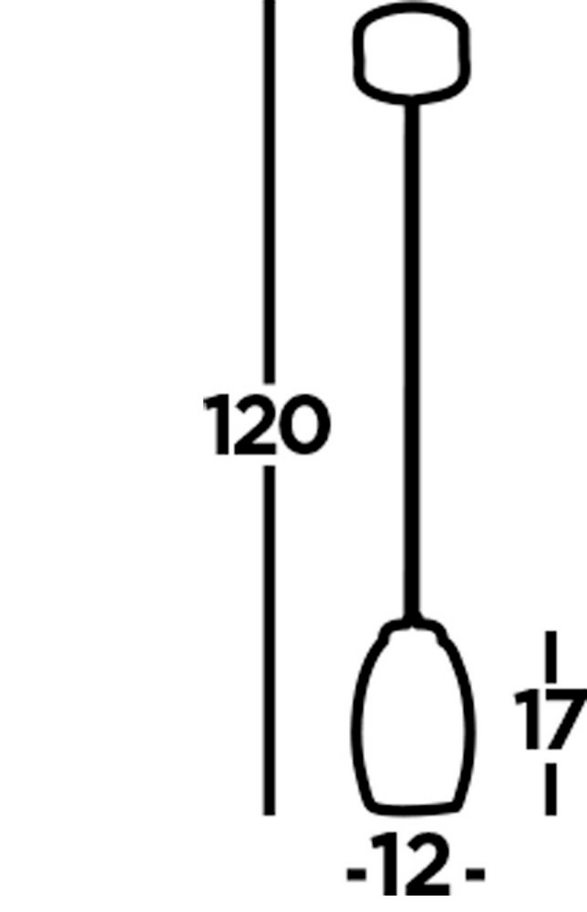 VISEČA LED-SVETILKA  Cyclone LED 6W W/382 lm/3000 K/220-240 V/ - Basics, kovina/steklo (11,5/120cm)