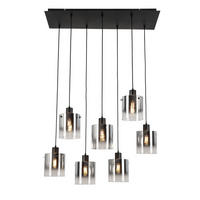 HÄNGELEUCHTE 86/34/120 cm   - Chromfarben/Schwarz, Design, Glas/Metall (86/34/120cm) - Novel
