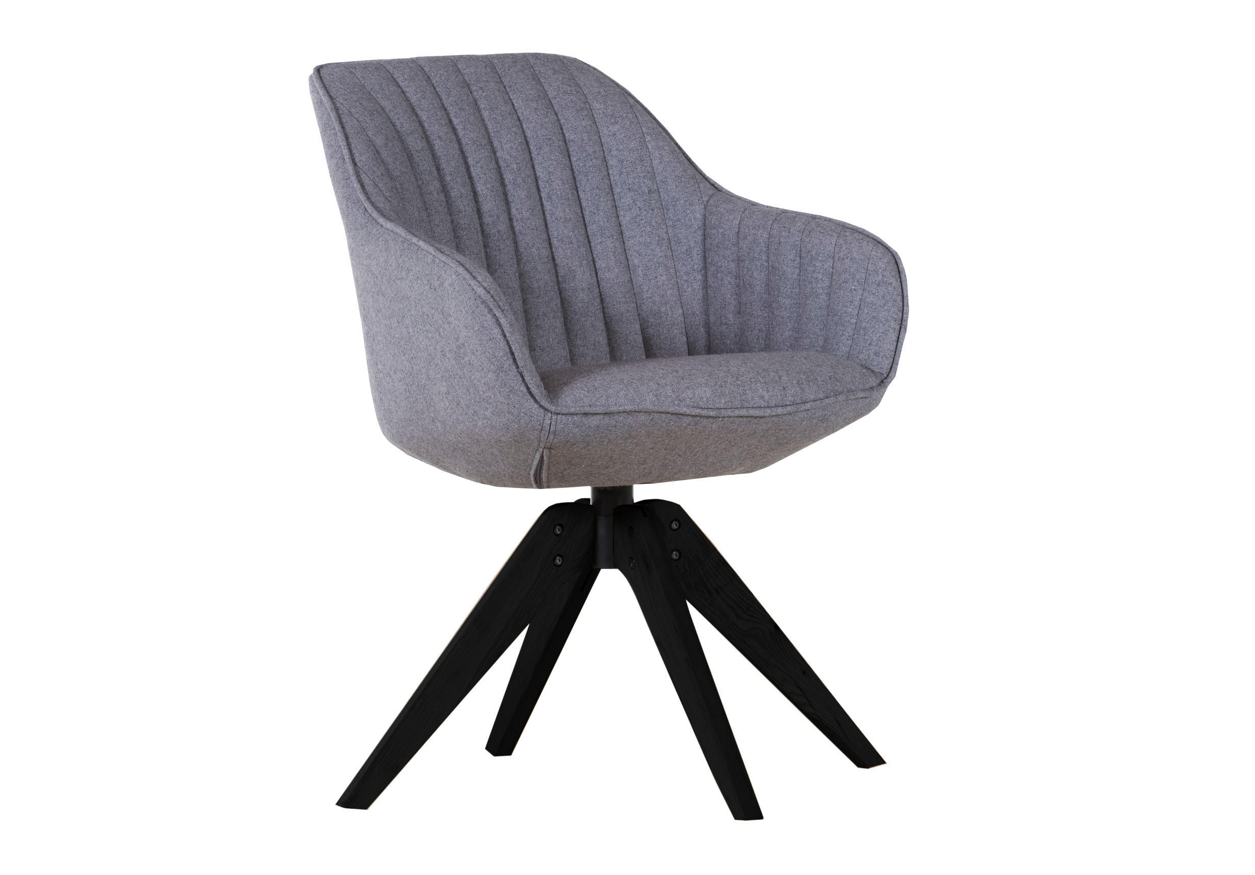 SCAUN CU BRAȚE in gri  - gri, Design (60/83/65cm) - Hom`in