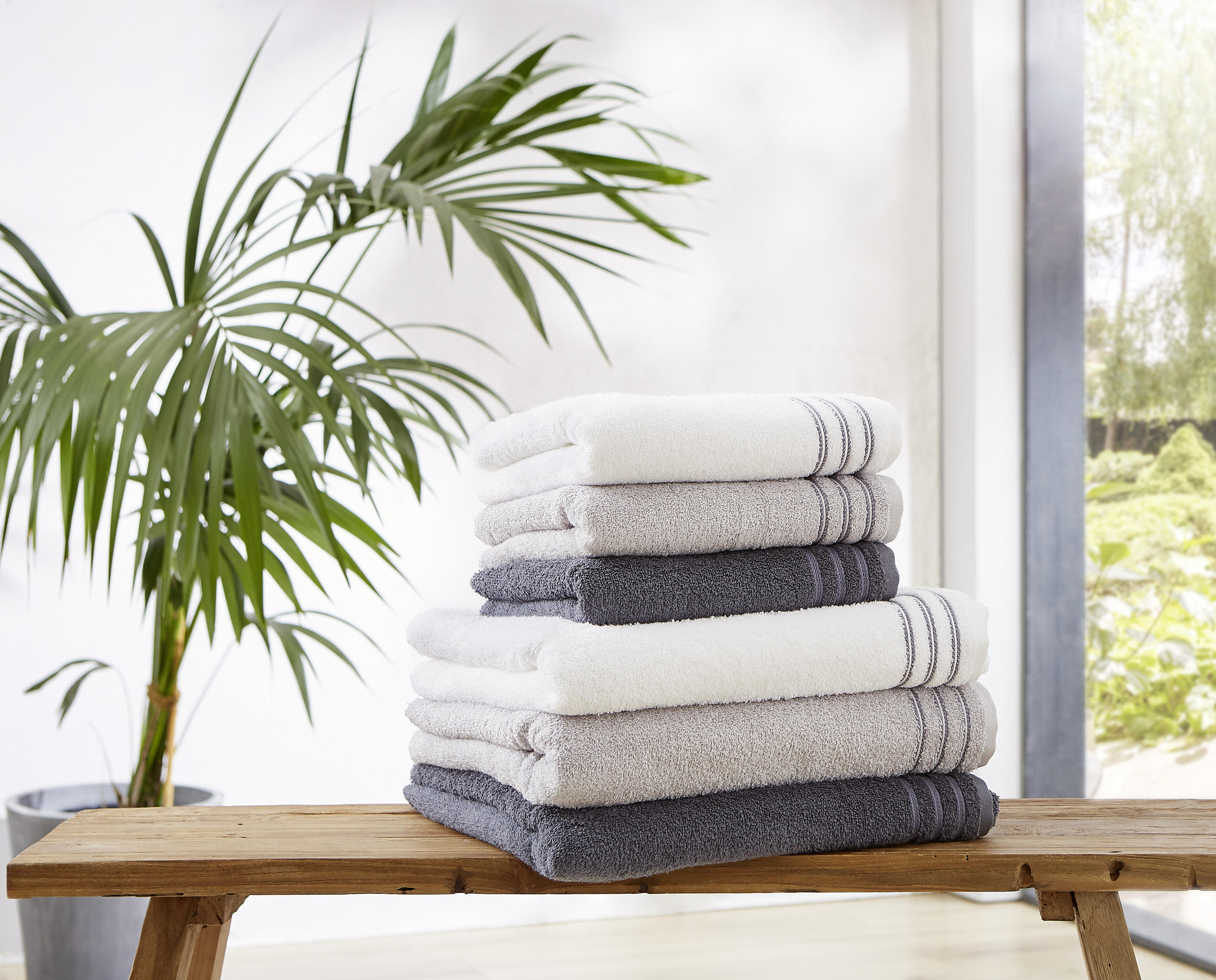 HANDTUCH 50/100 cm Grossetto Grau  - Grau, Basics, Textil (50/100cm) - Vossen