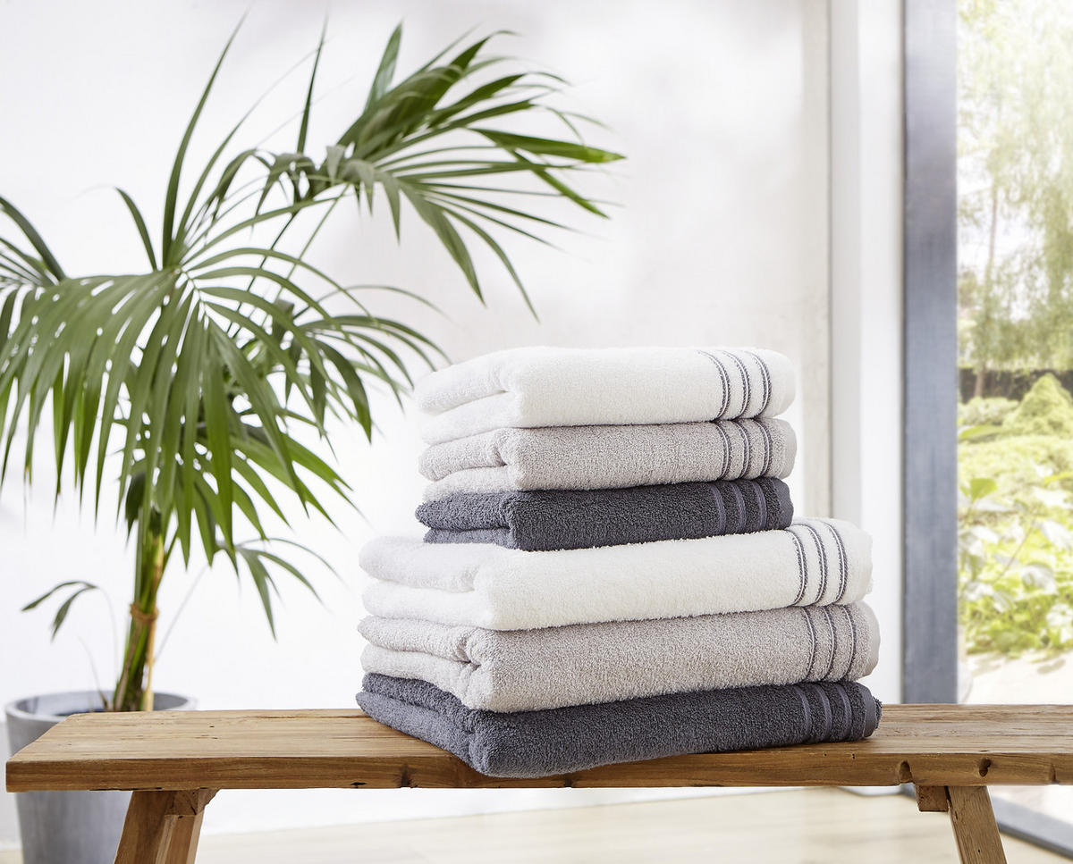 DUSCHTUCH Grossetto 67/140 cm  - Grau, Basics, Textil (67/140cm) - Vossen