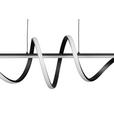 LED-HÄNGELEUCHTE 101/25/150 cm  - Schwarz, Design, Kunststoff/Metall (101/25/150cm) - Novel