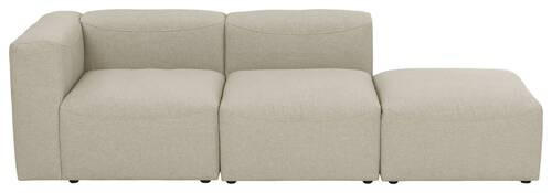 OTTOMANE LENA Flachgewebe Creme - Creme, Design, Kunststoff/Textil (250/73/100cm) - Max Winzer
