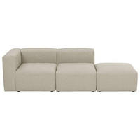 OTTOMANE LENA Flachgewebe Creme  - Creme, Design, Kunststoff/Textil (250/73/100cm) - Max Winzer