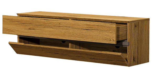 WOHNWAND  in Taupe, Wildeiche  330/193/47 cm  - Taupe/Wildeiche, Design, Holz/Holzwerkstoff (330/193/47cm) - Novel