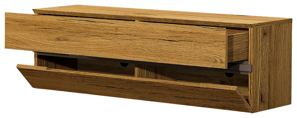 WOHNWAND  Taupe, Wildeiche 310/181/43 cm  - Taupe/Wildeiche, Design, Holz/Holzwerkstoff (310/181/43cm) - Novel