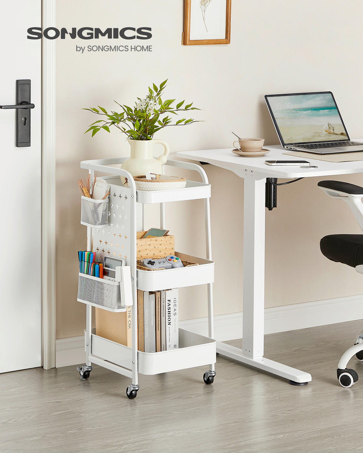 REGAL Weiß  - Weiß, Trend, Kunststoff/Metall (43,3/73,9/32,3cm) - Boxxx