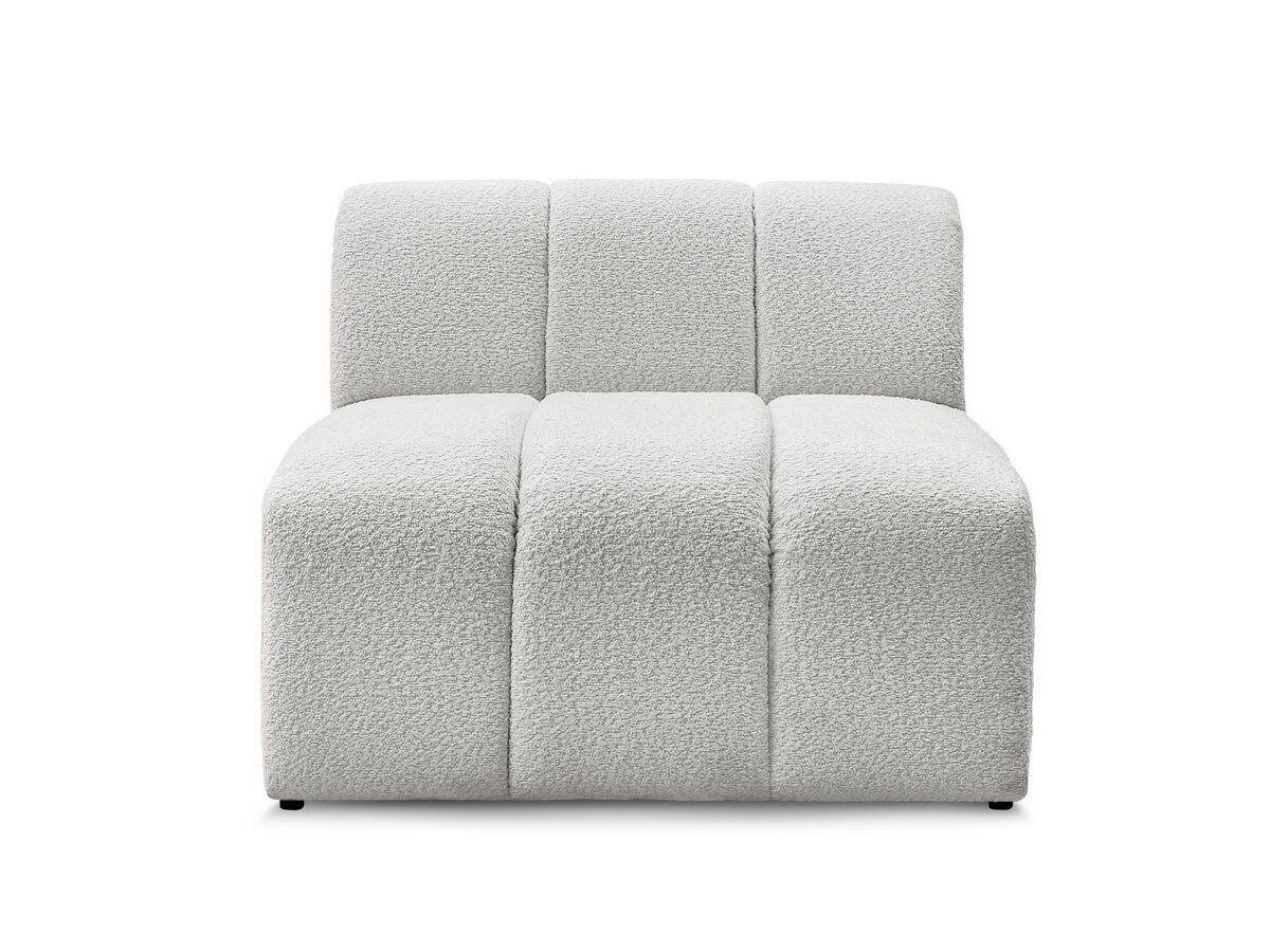 SOFAELEMENT ANNECY Bouclé Hellgrau  - Hellgrau/Schwarz, MODERN, Kunststoff/Textil (91/72/91cm)