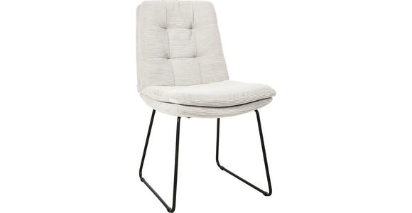 STUHL - Schwarz/Weiß, Design, Textil/Metall (49/90/68cm) - Johann Jakob