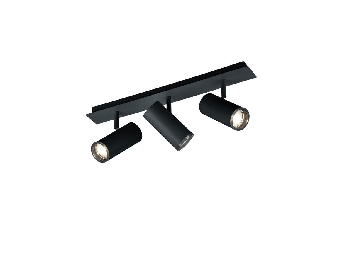 DECKENLEUCHTE 50/20 cm   - Schwarz, KONVENTIONELL, Metall (50/20cm) - Hell