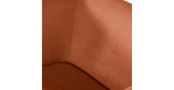 SESSEL Cord Rostfarben    - Rostfarben/Buchefarben, Design, Holz/Textil (85/71/80cm) - Hom`in