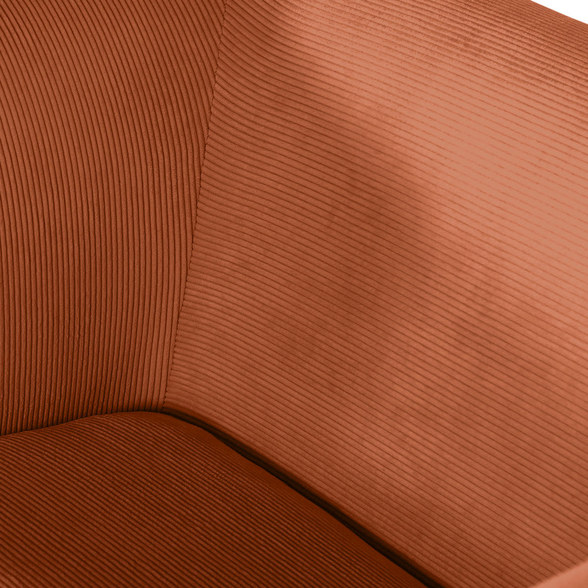 SESSEL in Cord Rostfarben  - Rostfarben/Buchefarben, Design, Holz/Textil (85/71/80cm) - MID.YOU
