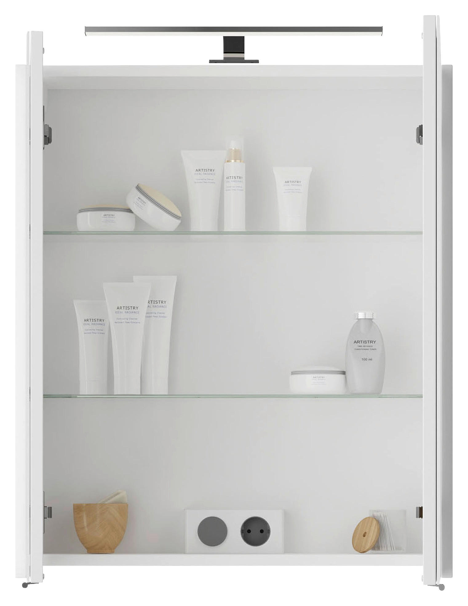 SPIEGELSCHRANK 60/70,3/14,5 cm  - Chromfarben/Weiß, KONVENTIONELL, Glas/Holzwerkstoff (60/70,3/14,5cm) - Pelipal
