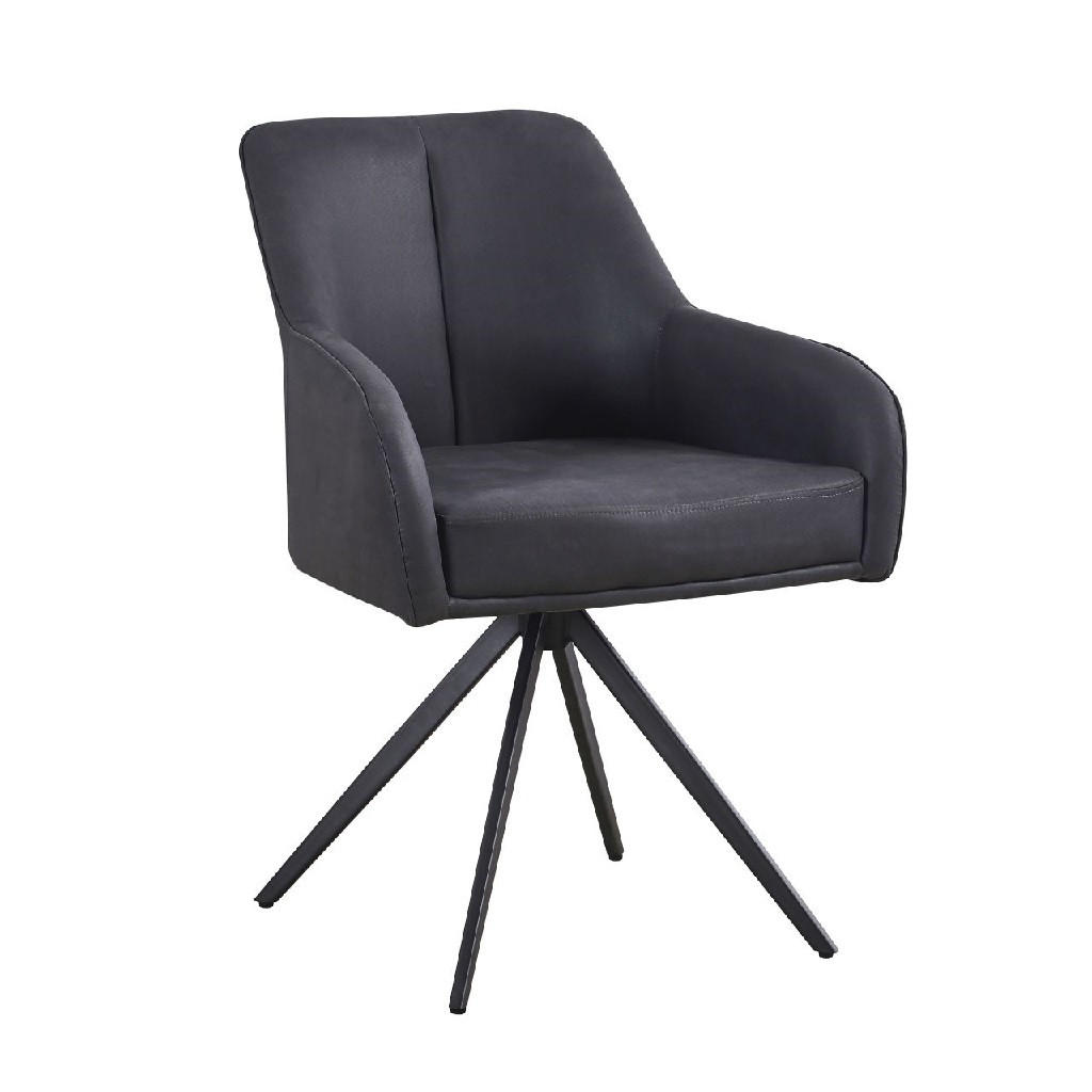 ARMLEHNSTUHL  in Eisen Webstoff  - Schwarz, MODERN, Holz/Textil (62/83/62cm) - Livetastic