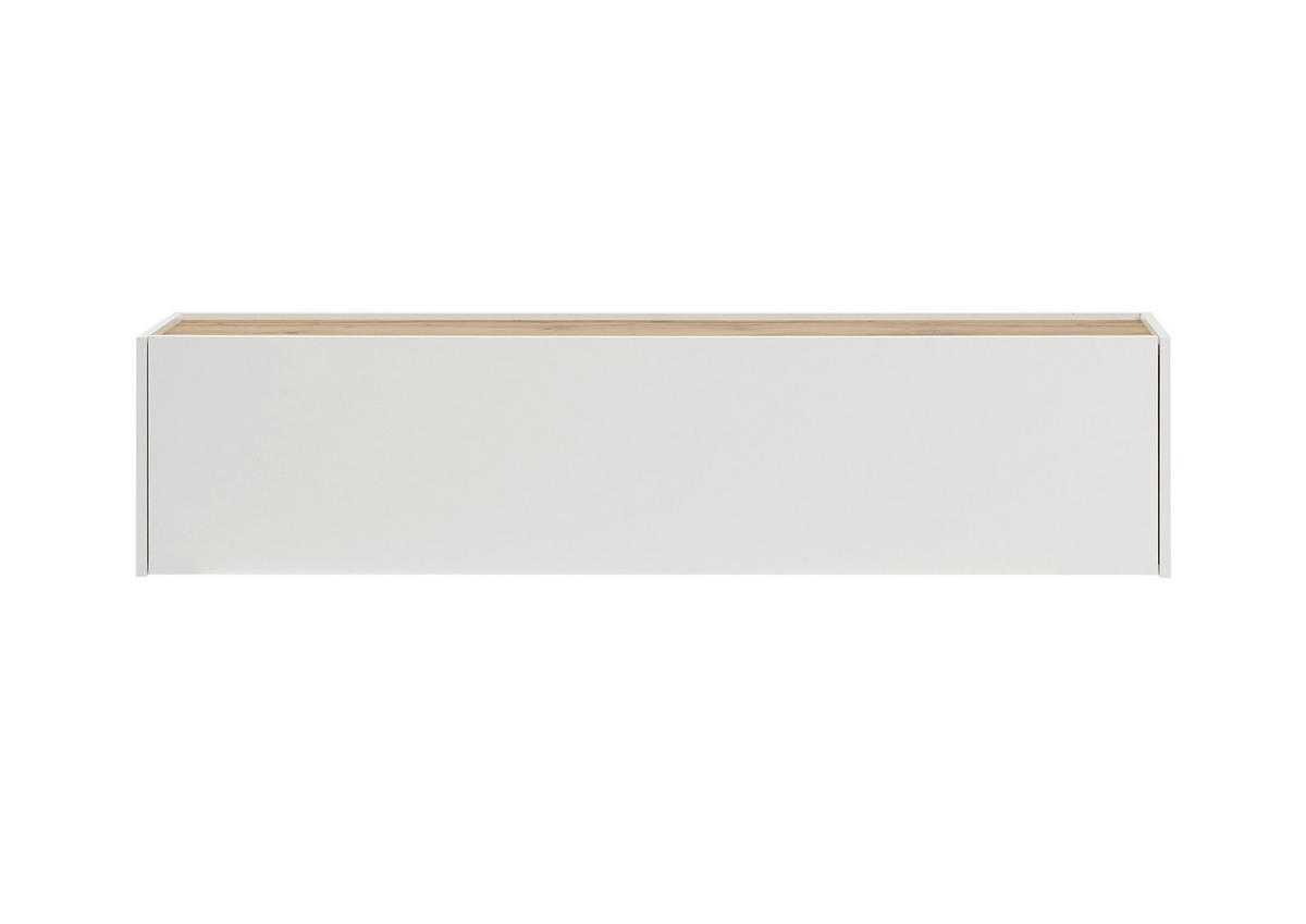 HÄNGEELEMENT in Weiß, Eiche Wotan   - Eiche Wotan/Weiß, Design, Holzwerkstoff (150/35/30cm) - Modante