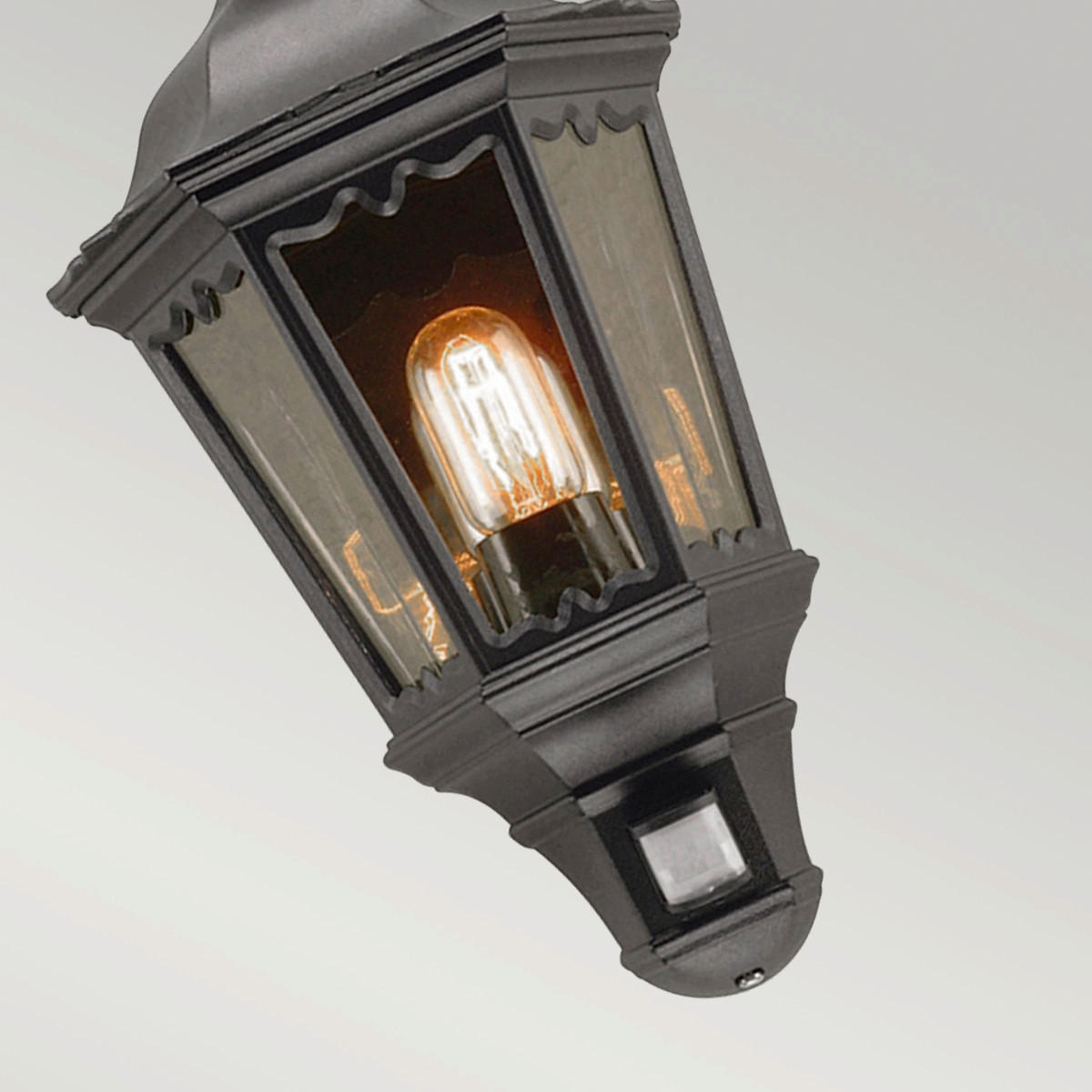 AUSSENWANDLEUCHTE - Schwarz, Konventionell, Glas/Metall (49,5/26/14cm) - Elstead Lighting