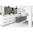 EINBAUKÜCHE   - Weiß/Grau, Design, Holzwerkstoff - Dieter Knoll