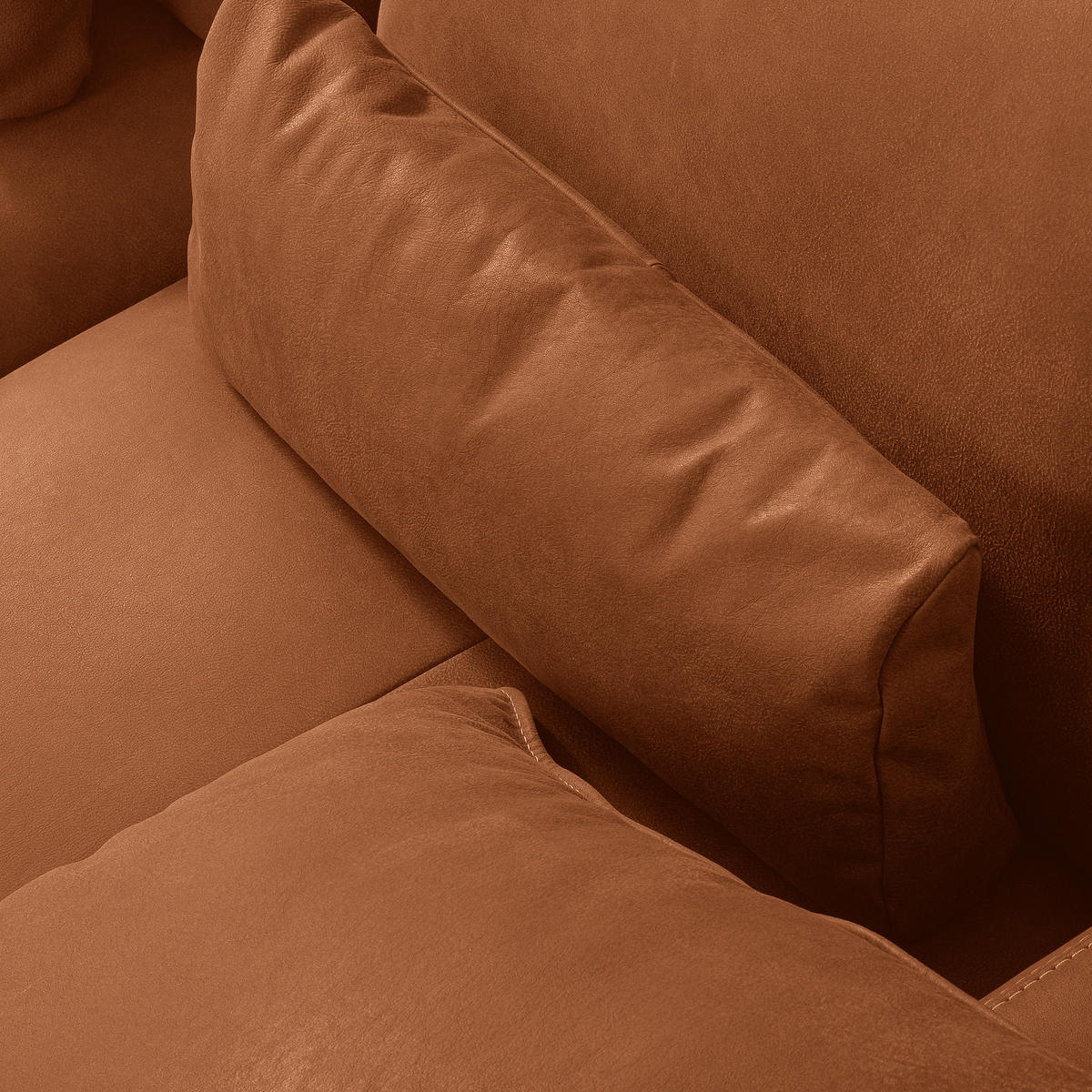 2-SITZER-SOFA  in Echtleder Karamell   - Beige/Karamell, Design, Leder/Kunststoff (240/85/123cm) - Livetastic