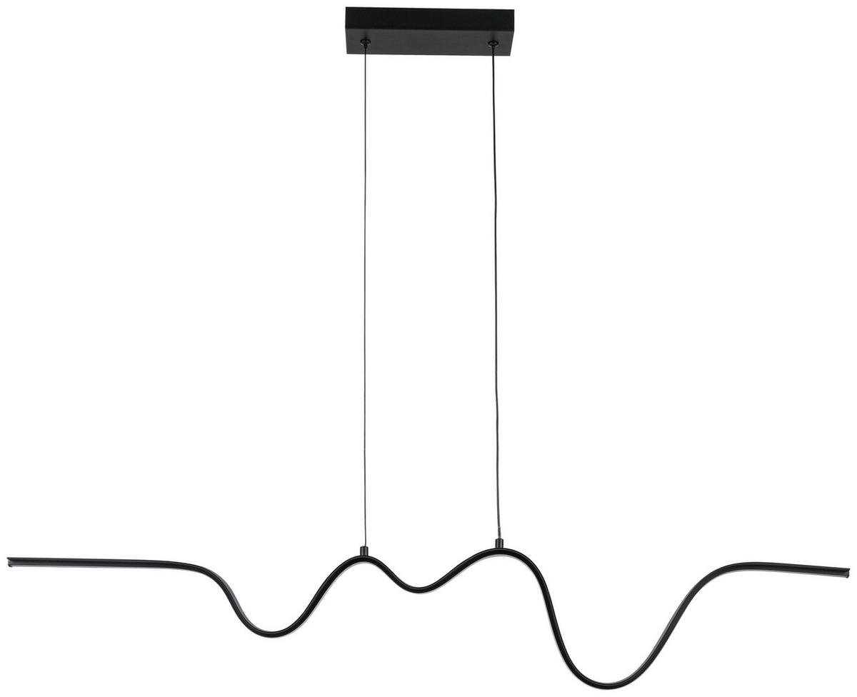 HÄNGELEUCHTE 100/8/120 cm   - Schwarz, Trend, Kunststoff/Metall (100/8/120cm) - Collet's Monde